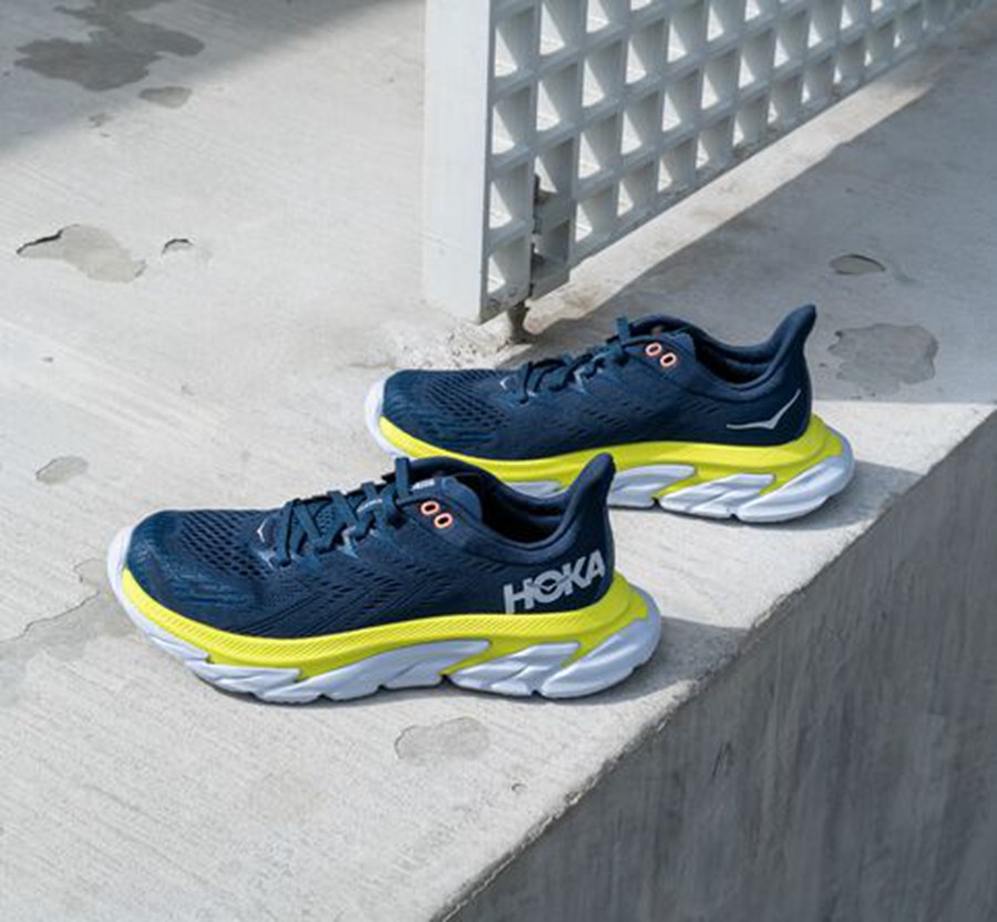 Hoka One One Running Shoes Womens Navy - Clifton Edge - 40562UKHW